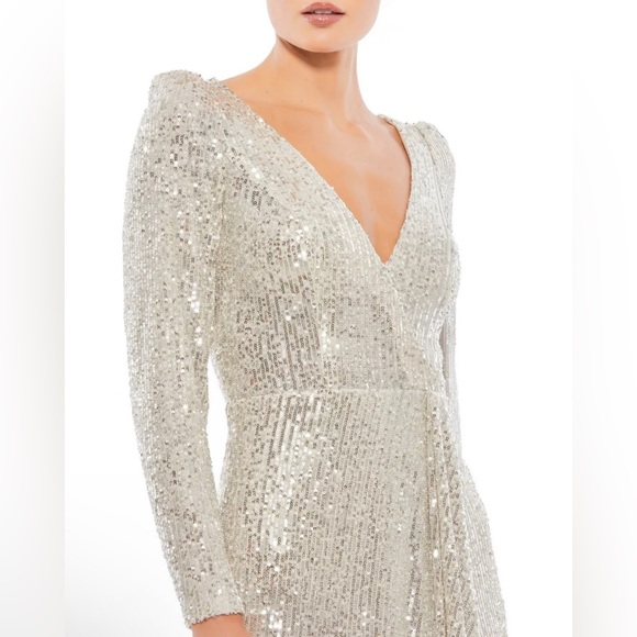 Sequin wrap evening gown - Picture 4 of 4